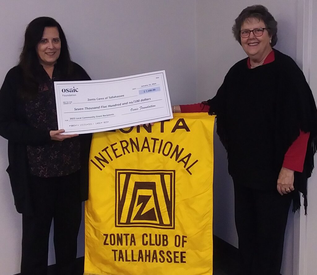 Zonta of Tallahassee Receives Grant